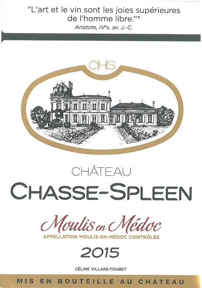 Étiquette Château Chasse-Spleen 2015
