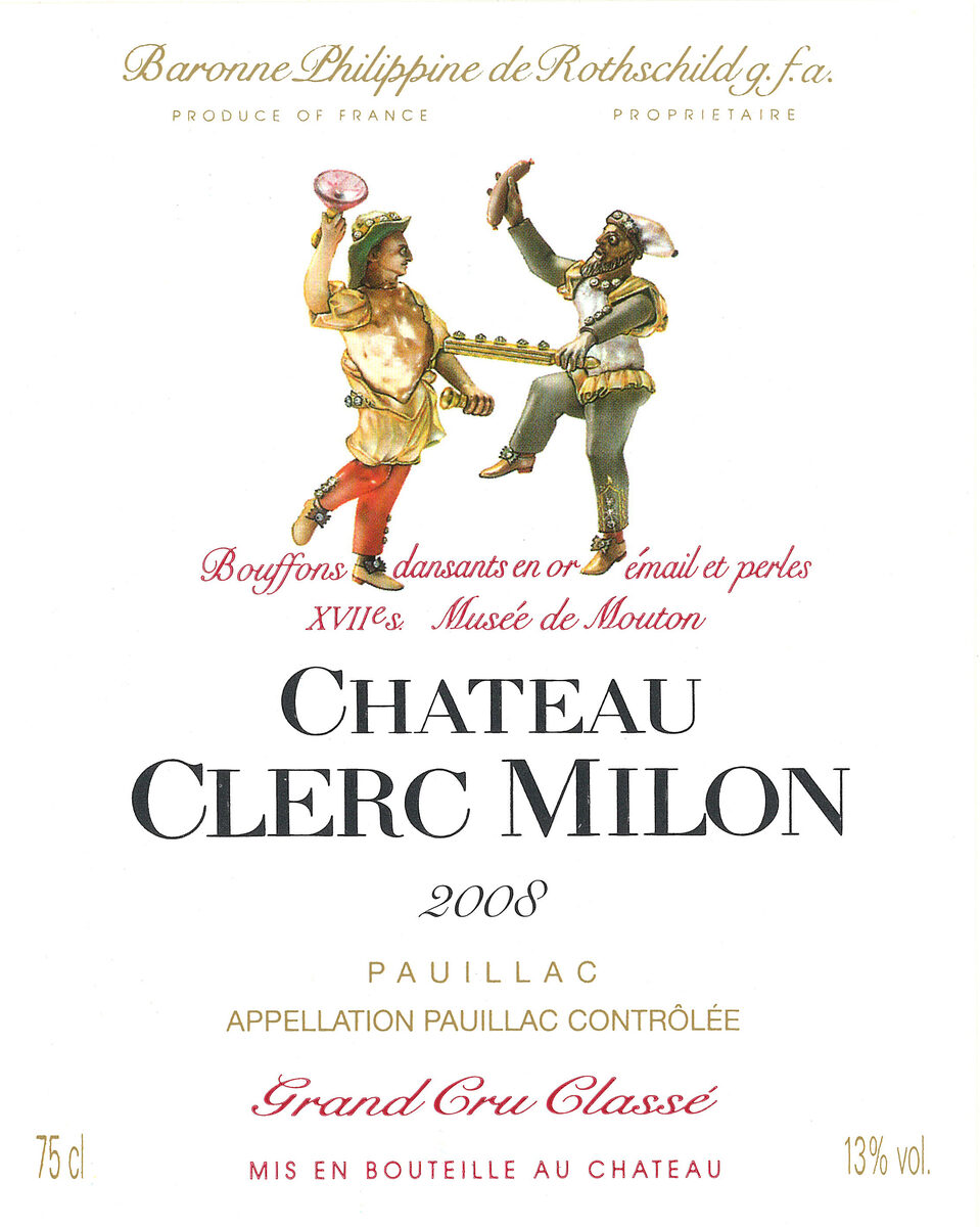 Étiquette Château Clerc Milon 2008