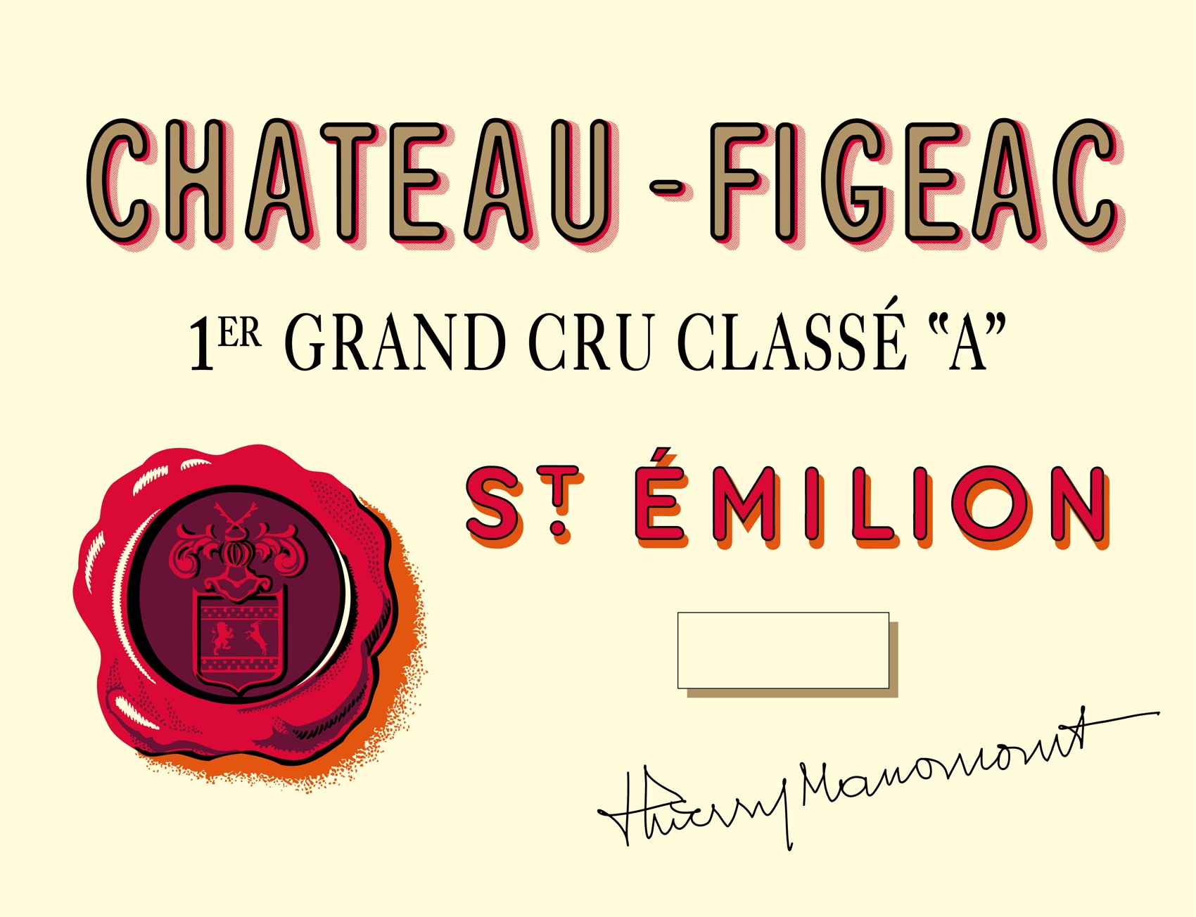 Étiquette Château Figeac 2013