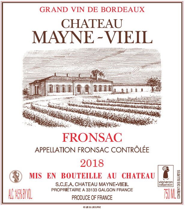 Label Château Mayne Vieil 2018