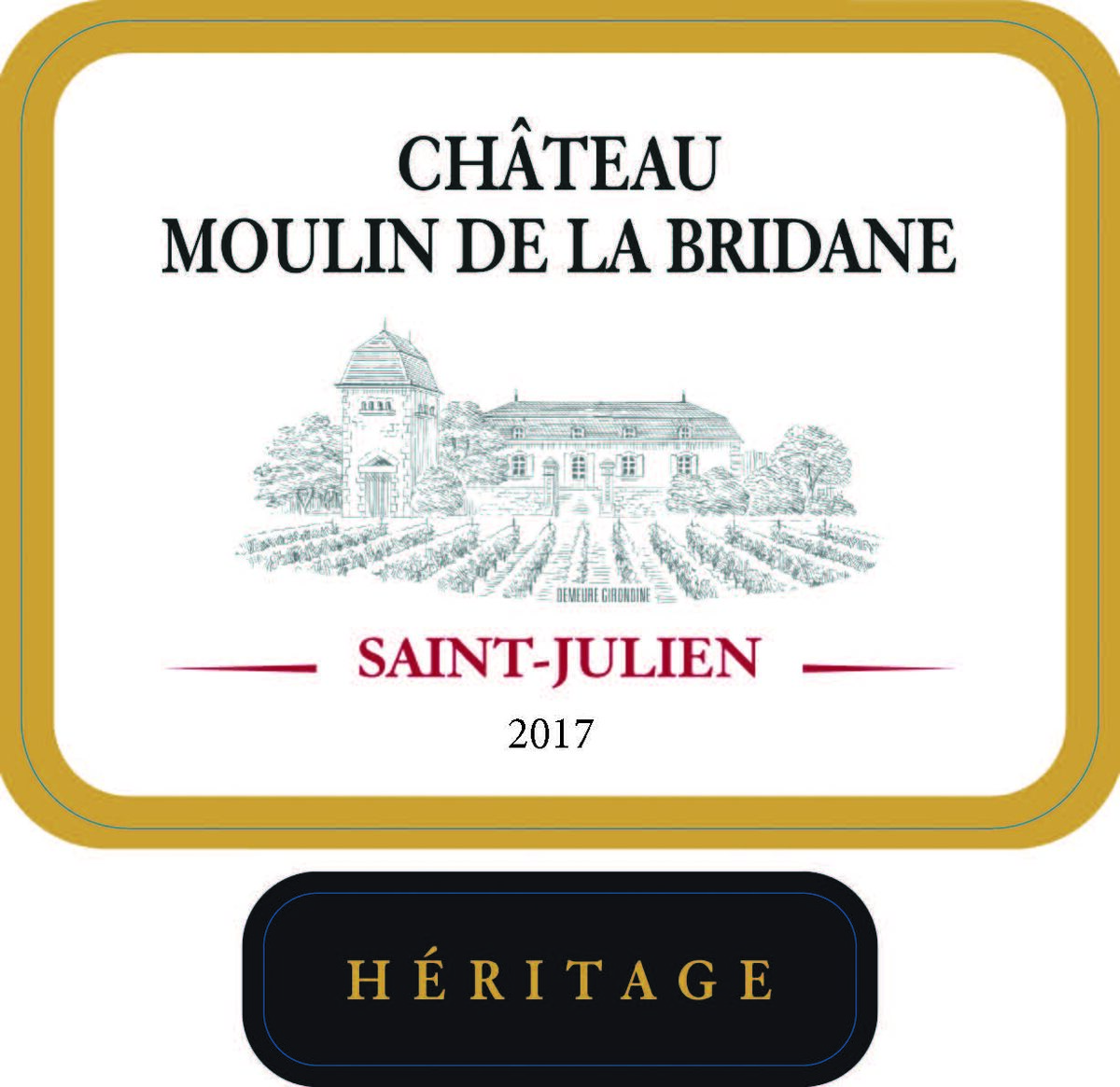 Étiquette Château Moulin de la Bridane 2017