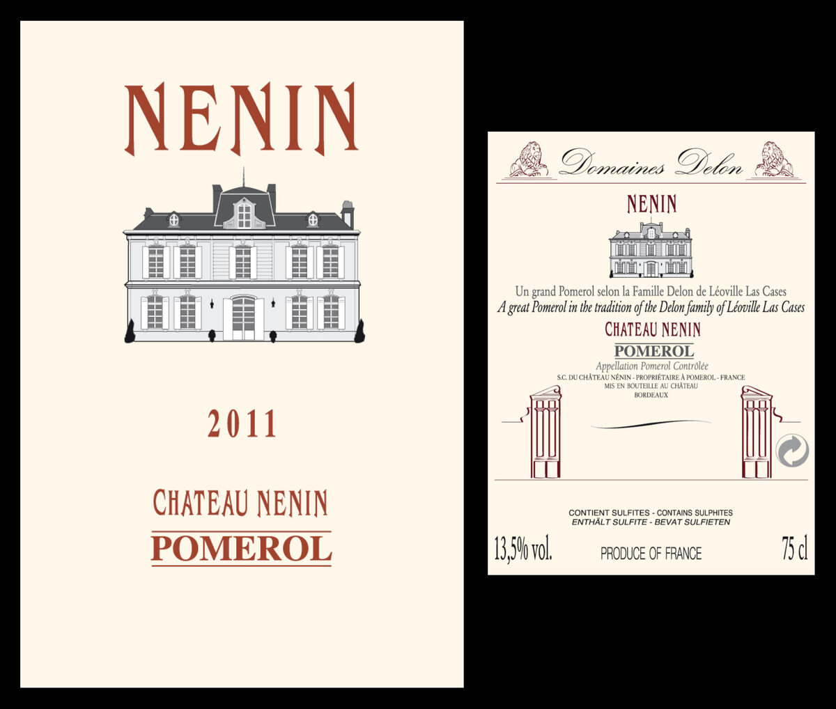 Label Château Nénin 2011
