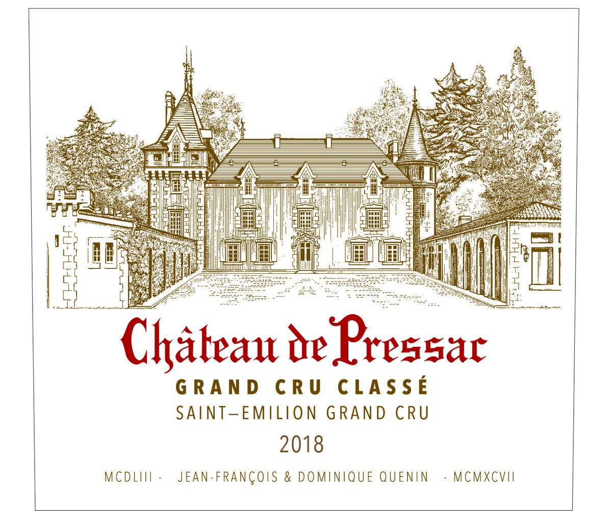 Étiquette Château de Pressac 2018